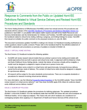 Response to Comments from the Public on Revised HomVEE Procedures and Standards